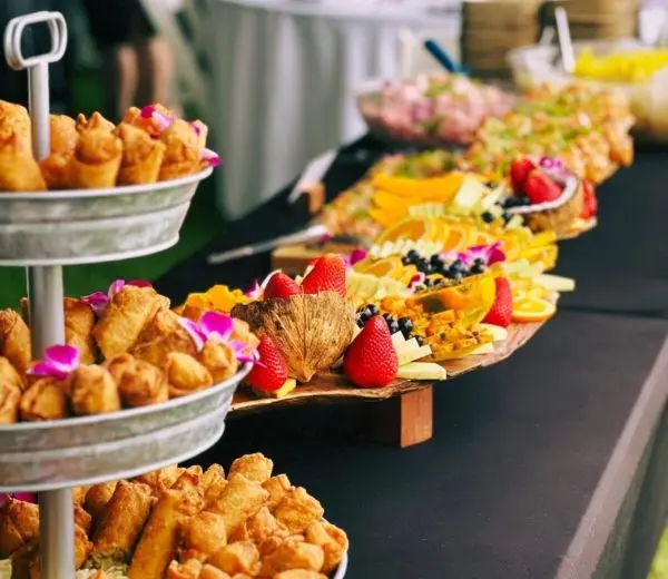 Umekes wedding catering sashimi platter on the Big Island