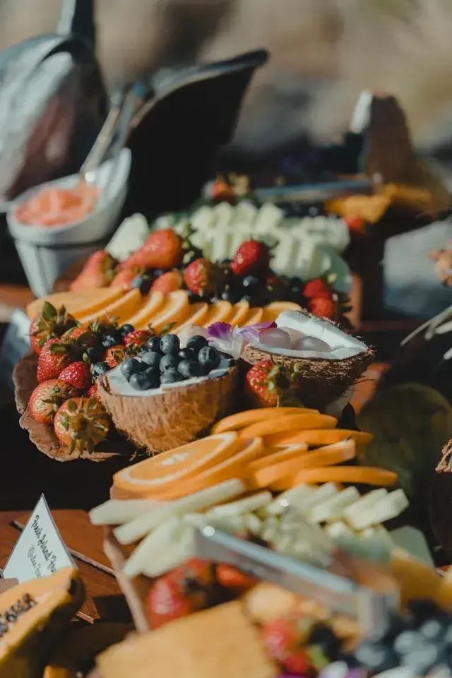 Fresh tropical fruit platter for catering