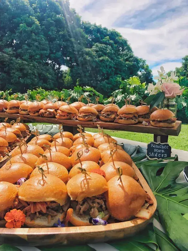 Mini burger sliders for Umekes catering